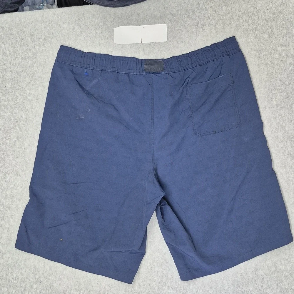 Lacoste Men Swimwear 7 Blue Embroidered Swim Trunks Logo 10